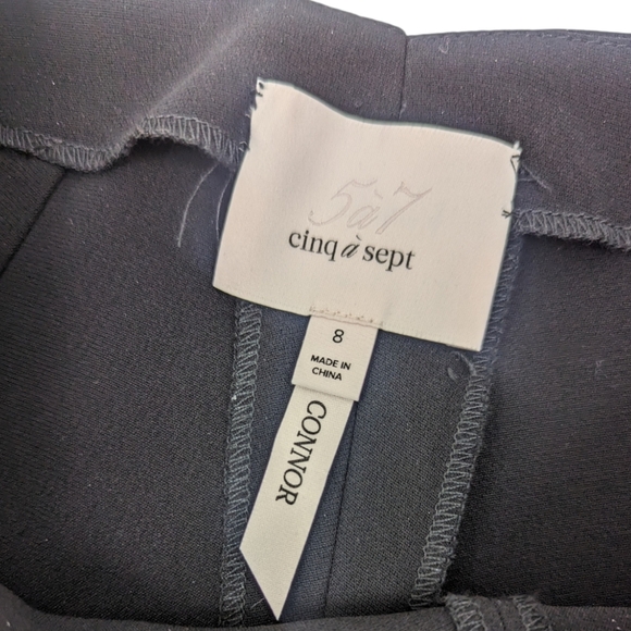 Cinq A Sept Drape Dress Pants Womens 8 Black Dressy Formal Cocktail Party - Picture 9 of 14